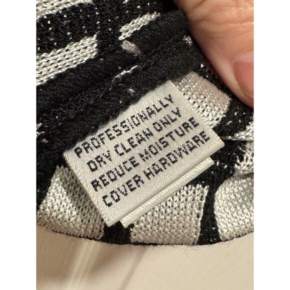 Vintage St. John Santana Knit Black White Windowpane Sweater Shell Size Large - Picture 5 of 5